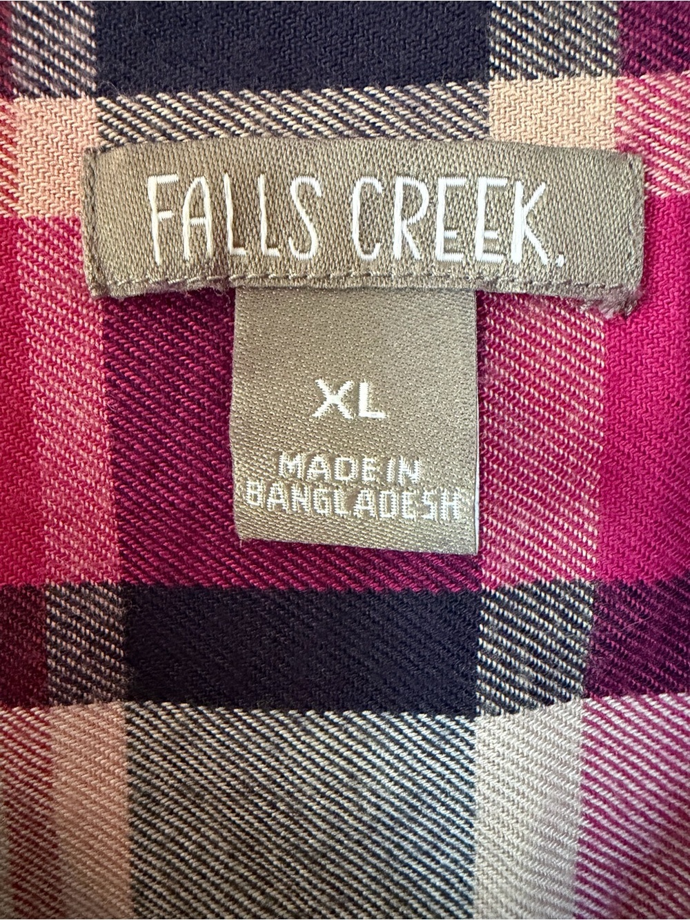 Falls Creek | Pink Black White Plaid Quarter-Button Shirt - Picture 5 of 9